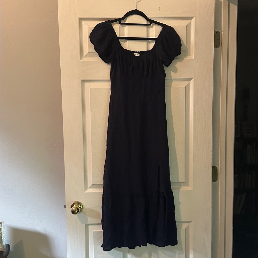Hollister Navy Blue Peasant Dress